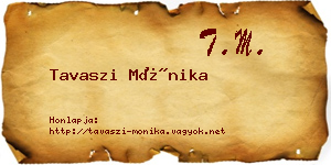 Tavaszi Mónika névjegykártya